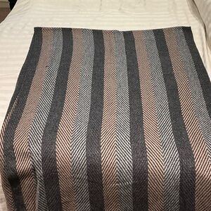 Striped Gray and Brown wrap/scarf from Italy